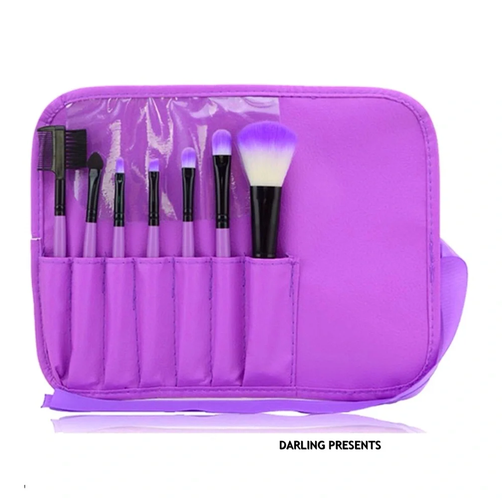 Makeup Brush Set Women Color Purple
